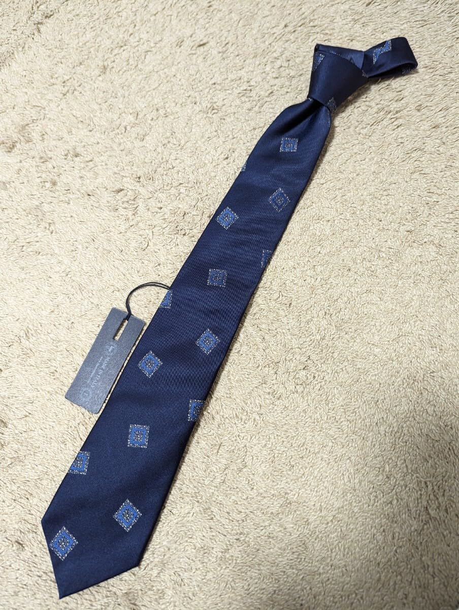 FRANCO BASSI ネイビー 花柄 ネクタイ イタリア製・フランコバッシ 花